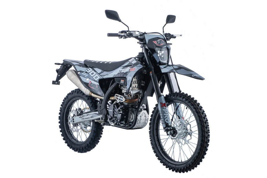 X-PRO Crusader 300 EFI Dirt Bike with 6-Speed Manual Transmission, Electric Start! Big 21"/18" Wheels!