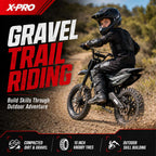 X-PRO Drax Lite 1200W 48V Electric Dirt Bike with Adjustable Speed!