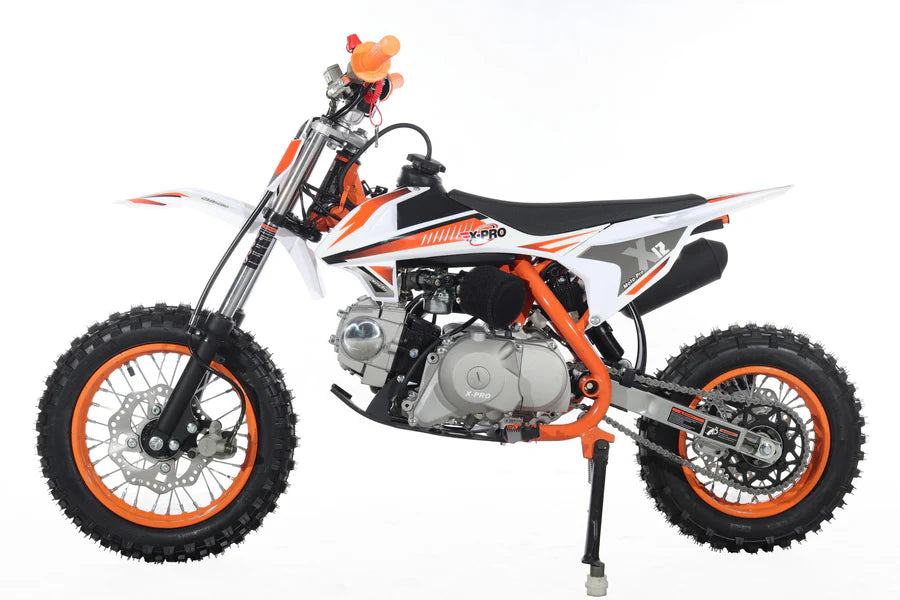 X-PRO X12 110cc Dirt Bike with Automatic Transmission, Electric Start, 12in/10in Wheels!