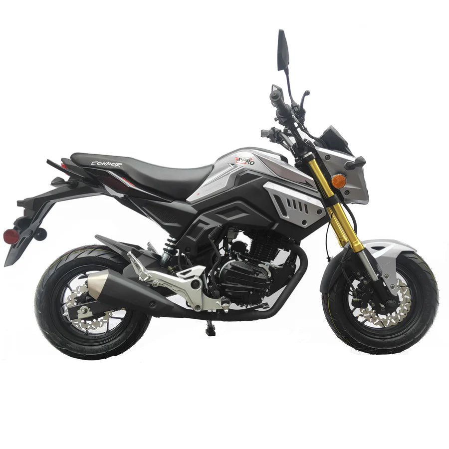 X-PRO Condor150cc Street Motorcycle with 5-Speed Manual Transmission, Electric/Kick Start! 12in Wheels!