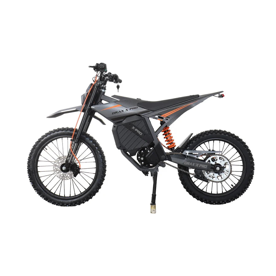 X-PRO DRAX X PRO 6600W 72V/30AH Teens Adults Electric Dirt Bike with Front LED Light! 19"/17" Wheels!