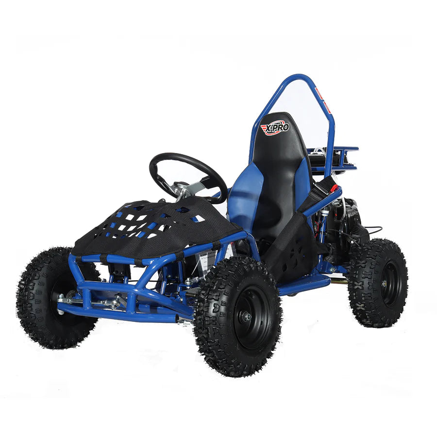 X-PRO Rover 50 49cc Go Kart with Pull Start, Rear Disc Brake, 6in Wheels!