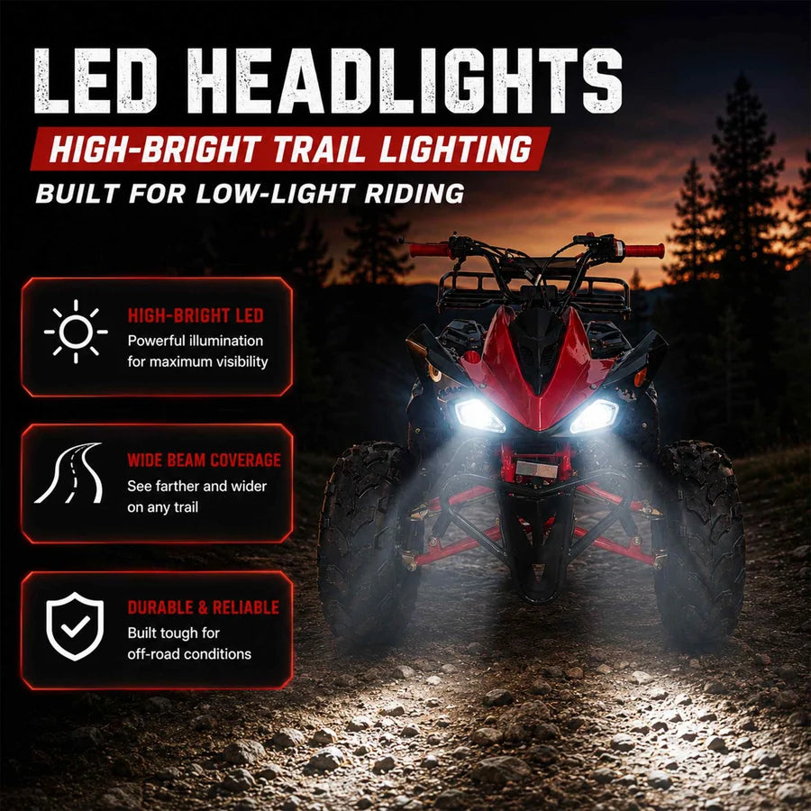 X-PRO Leopard 125cc ATV with Automatic Transmission w/Reverse, Remote Control! Big 19in/18inTires!