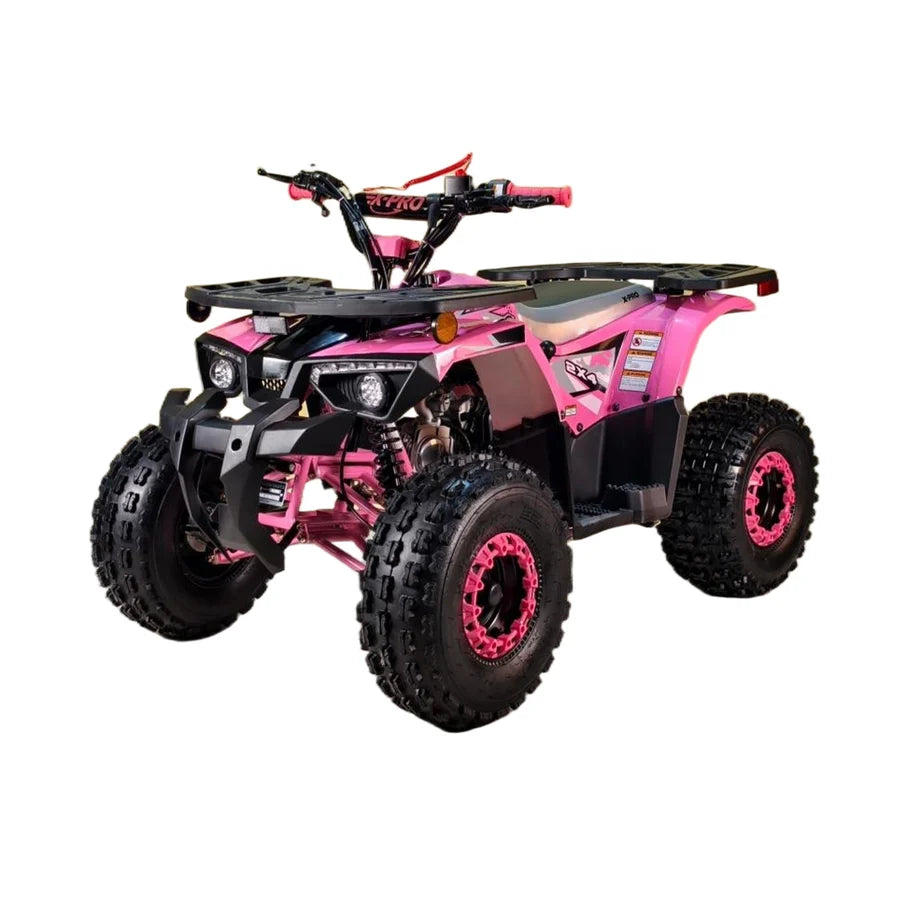 X-PRO Orca 125cc ATV with Automatic Transmission w/Reverse, LED Headlights, Electric Start, Big 19"/18" Tires!