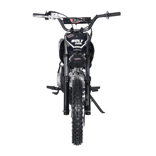 X-PRO Bolt 125cc Dirt Bike with 4-Speed Semi-Automatic Transmission, Kick Start, Big 14in/12in Tires! Zongshen Brand Engine!