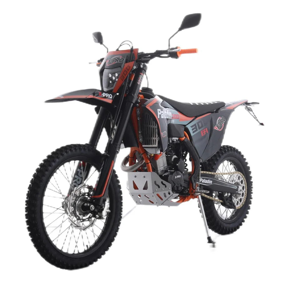 X-PRO Paladin 300 EFI Dirt Bike with 6-Speed Manual Transmission and Balance Shaft and Dual Overhead Camshaft (DOHC) with Four Valves Engine, Electric Start! Big 21in/18in Wheels!