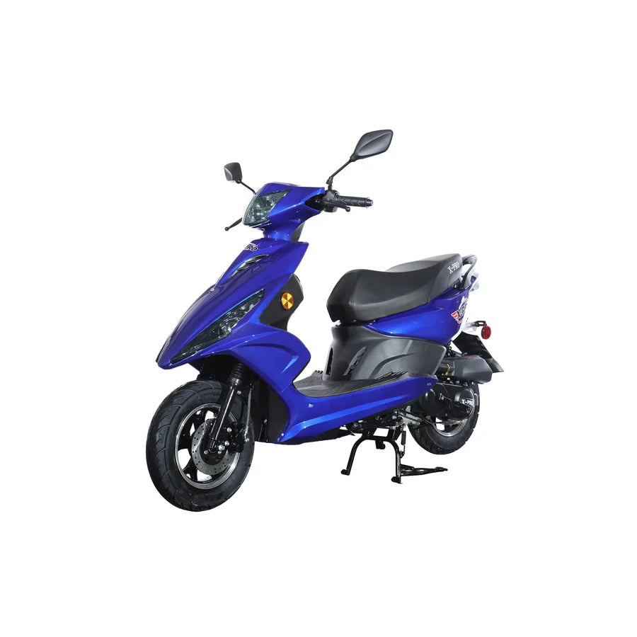 X-PRO Bali 50cc Moped Scooter with 10" Wheels! Electric/Kick Start! Large LED Headlights!