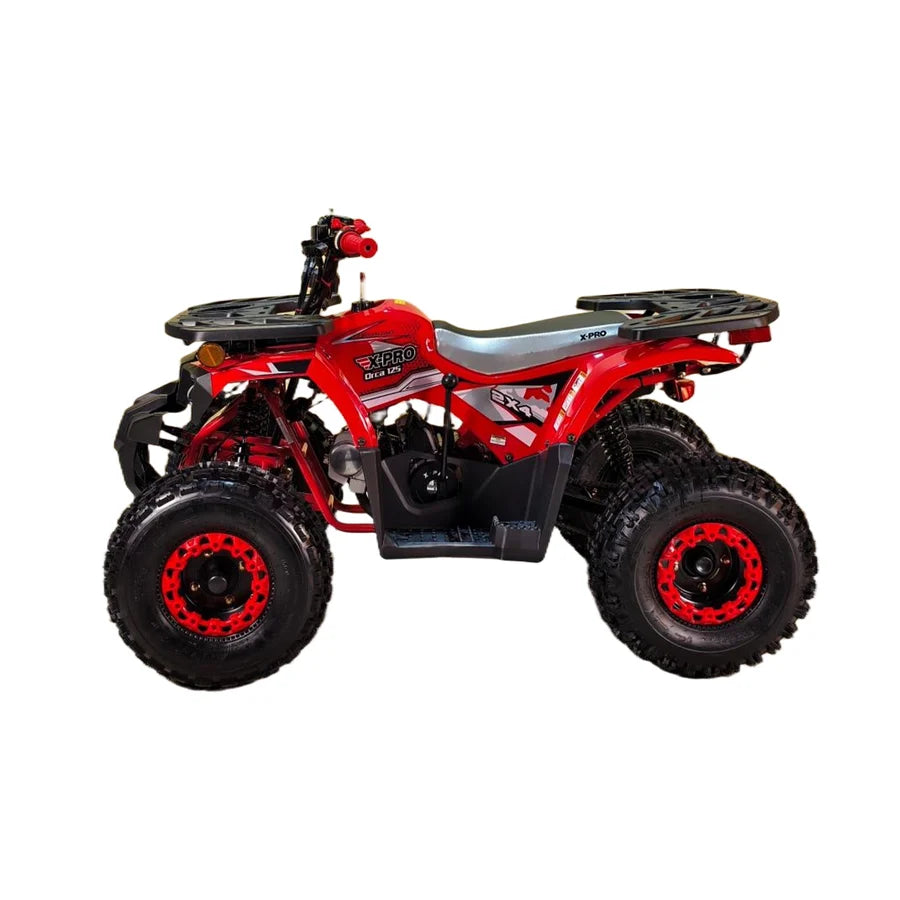 X-PRO Orca 125cc ATV with Automatic Transmission w/Reverse, LED Headlights, Electric Start, Big 19"/18" Tires!