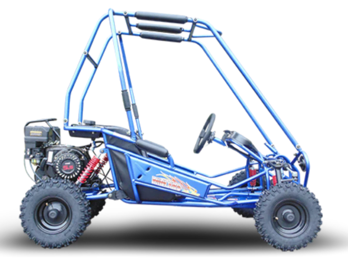 TrailMaster MINI XRS+ Kids Go Kart, 5.5hp Gas Engine, Dual Seats, Adjustable Pedals, Pull Start, Kids Ages 4-9