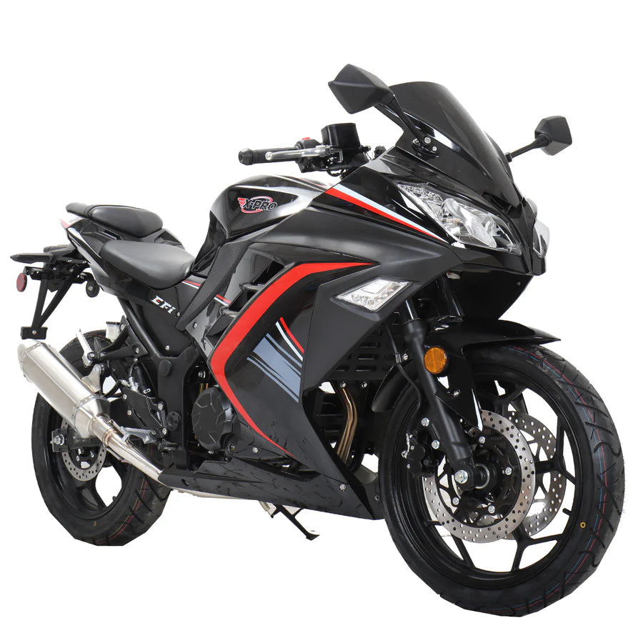 X-PRO Roaster 250 Electronic Fuel Injection Street Motorcycle with 6-Speed Manual Transmission, Electric Start! 17in Wheels! Assembled In Crate!