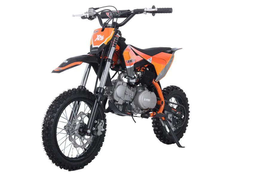X-PRO Lynx 125cc Dirt Bike with 4-Speed Manual Transmission, Kick Start, Big 14"/12" Tires! Zongshen Brand Engine!