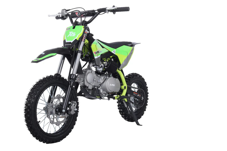 X-PRO Lynx 125cc Dirt Bike with 4-Speed Manual Transmission, Kick Start, Big 14"/12" Tires! Zongshen Brand Engine!