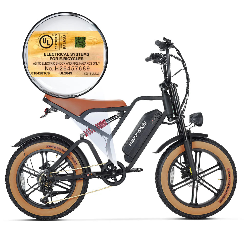 Happyrun Tank G60 UL 2849 Certified Electric Dirt Bike Fat Tire All Terrain