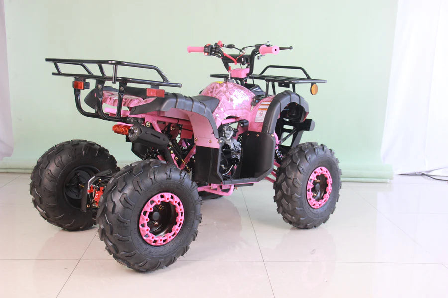 X-PRO Hawk 125cc ATV with Automatic Transmission w/Reverse, LED Headlights, Remote Control! Big 19in/18inTires!