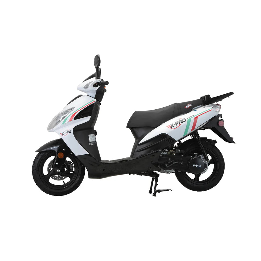 X-PRO Fiji 200 Moped Scooter with 13" Aluminum Wheels! Electric/Kick Start!