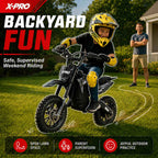 X-PRO Drax Lite 1200W 48V Electric Dirt Bike with Adjustable Speed!