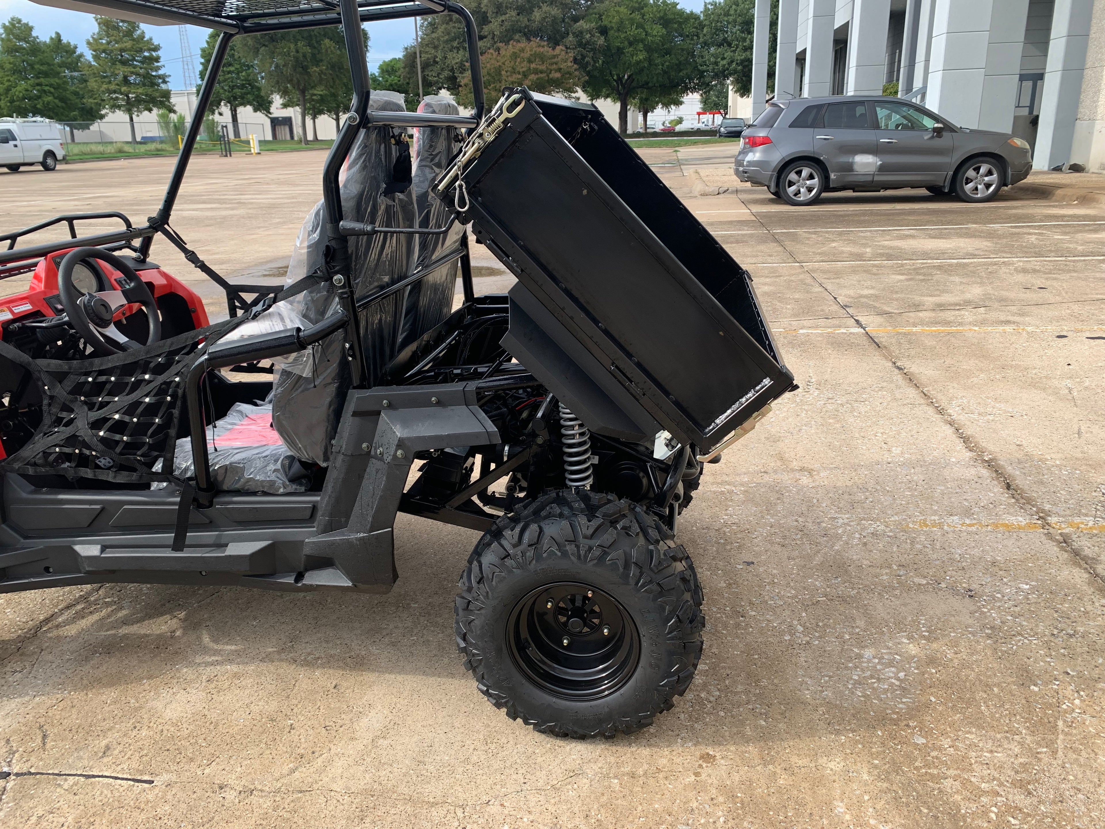TrailMaster Challenger 200U UTV Side-by-Side, Front Cargo Rack, Rear Dump Bed