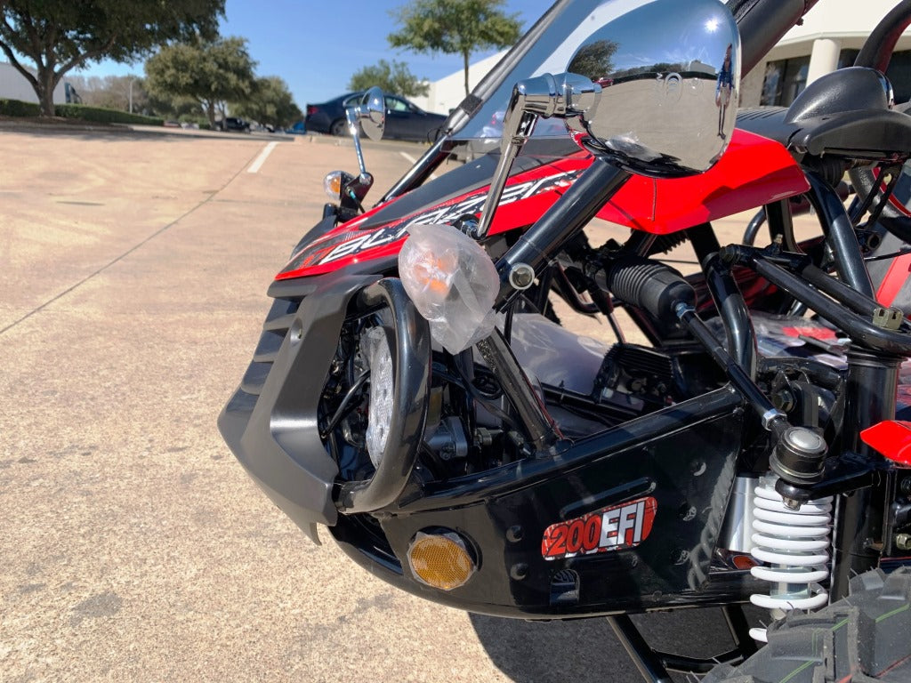 TrailMaster Blazer 200EX EFI Buggy Go Kart, LED Light Bar, Windshield Included