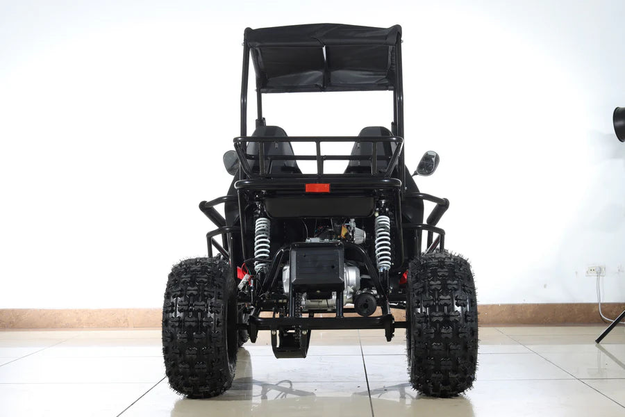 X-PRO Rover 125cc Go Kart with 3-Speed Semi-Automatic Transmission w/Reverse, LED Headlights, Big 19in/18in Wheels!