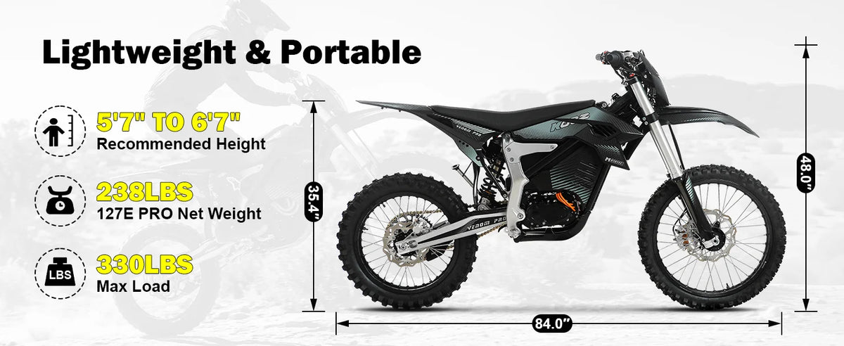 KOOZ 72V 30000W Electric Dirt Bike for Adults(HP127E PRO)