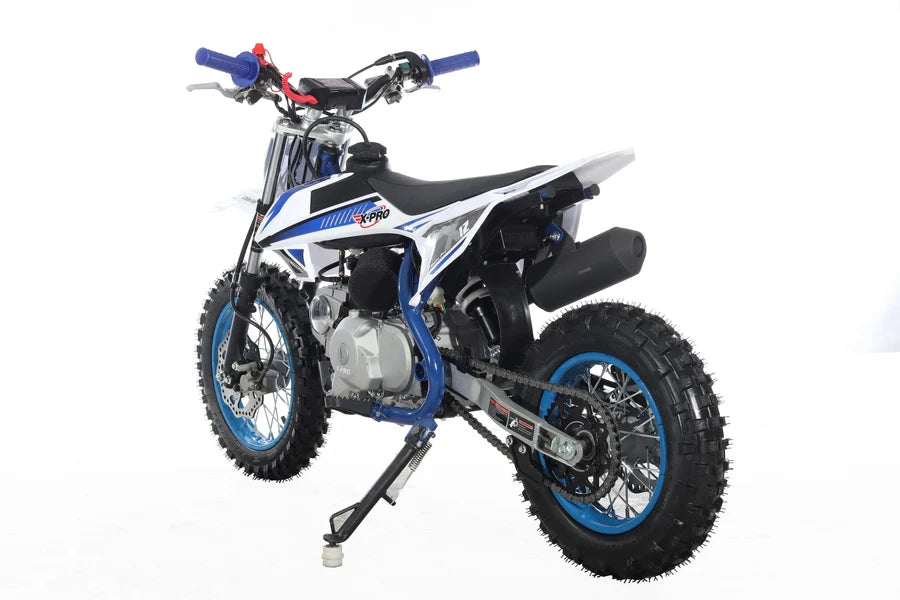 X-PRO X12 110cc Dirt Bike with Automatic Transmission, Electric Start, 12in/10in Wheels!