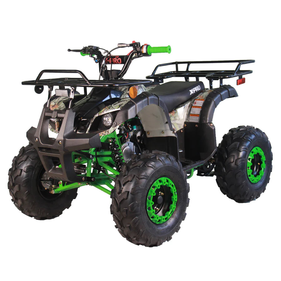 X-PRO Hawk 125cc ATV with Automatic Transmission w/Reverse, LED Headlights, Remote Control! Big 19in/18inTires!