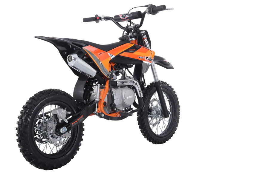 X-PRO Lynx 125cc Dirt Bike with 4-Speed Manual Transmission, Kick Start, Big 14"/12" Tires! Zongshen Brand Engine!