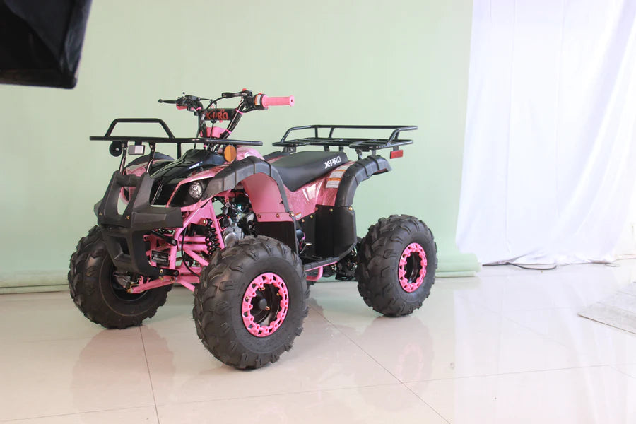 X-PRO Hawk 125cc ATV with Automatic Transmission w/Reverse, LED Headlights, Remote Control! Big 19in/18inTires!