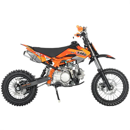 X-PRO Bolt 125cc Dirt Bike with Automatic Transmission, Electric Start, Big 14in/12in Tires!