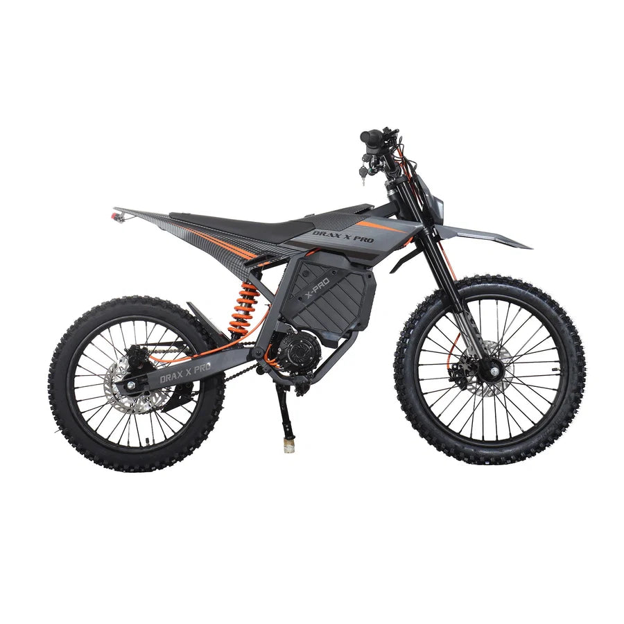 X-PRO DRAX X PRO 6600W 72V/30AH Teens Adults Electric Dirt Bike with Front LED Light! 19"/17" Wheels!