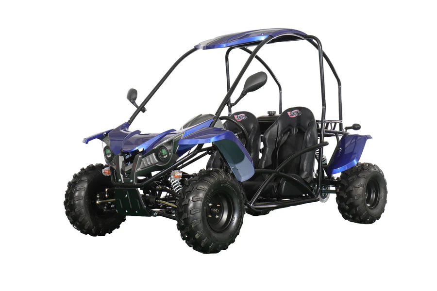 X-PRO Talon 125cc Go Kart with 3-Speed Semi-Automatic Transmission w/Reverse, LED Headlights, Big 18" Wheels! Hardtop Roof!
