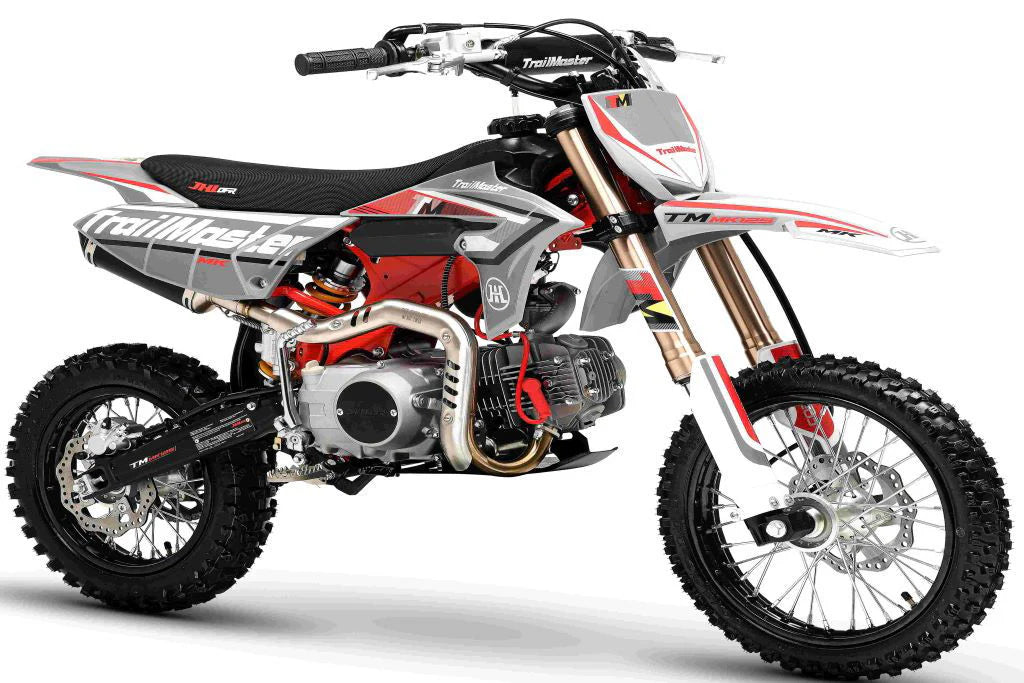 TrailMaster MK125ES Pro Series Dirt Bike, BOSCH EFI, 4-Speed, Electric Start, Dual Disc Brakes, (14/12) Wheels