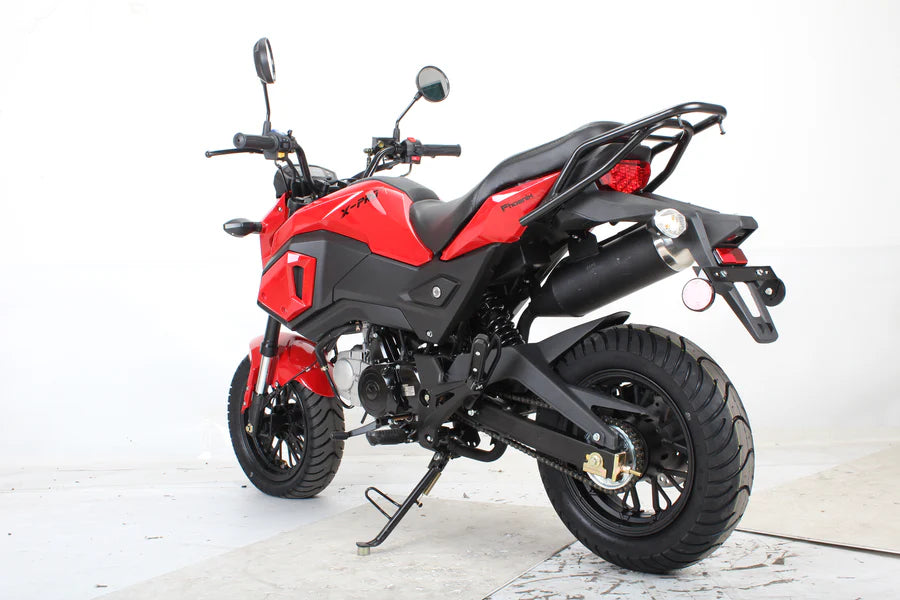 X-PRO 125cc Vader Motorcycle with Manual Transmission, Electric Start! Dual Headlights! Big 12in Wheels!