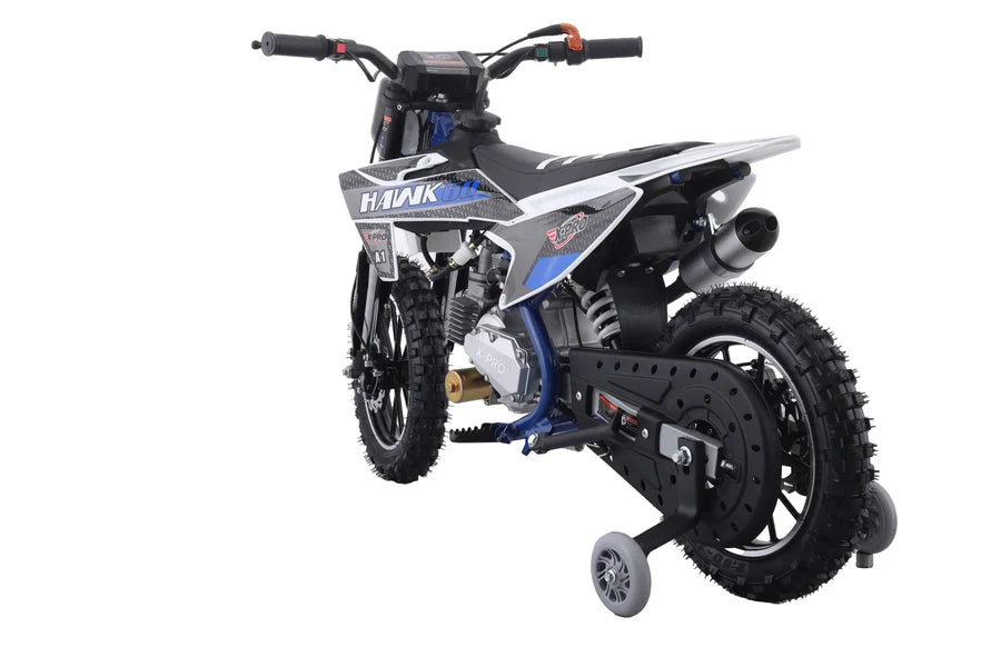 X-PRO Hawk 60 Dirt Bike with CVT Transmission, Electric start, Disc Brake! 10in Wheels! With Free Training Wheels!
