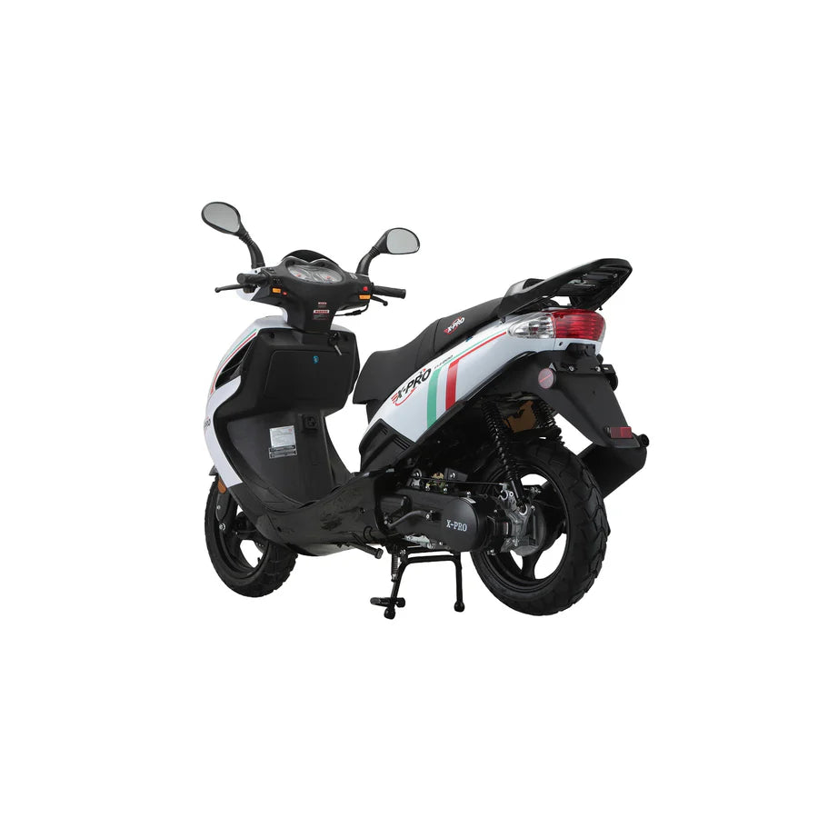 X-PRO Fiji 200 Moped Scooter with 13" Aluminum Wheels! Electric/Kick Start!