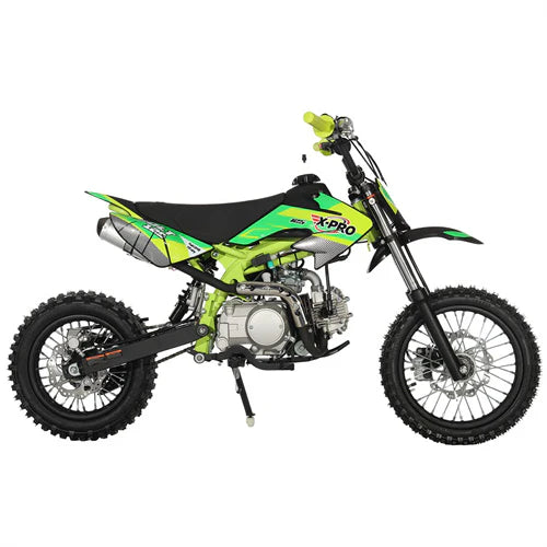 X-PRO Bolt 125cc Dirt Bike with Automatic Transmission, Electric Start, Big 14in/12in Tires!
