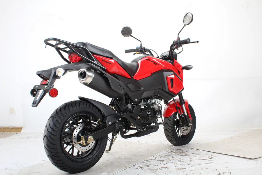 X-PRO 125cc Vader Motorcycle with Manual Transmission, Electric Start! Dual Headlights! Big 12in Wheels!