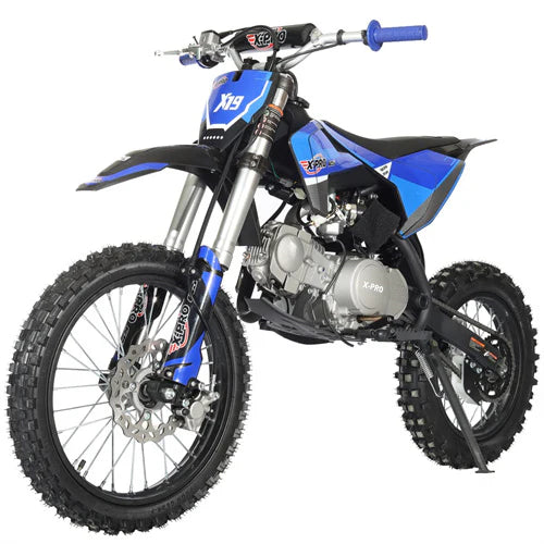 X-PRO X19 125cc Dirt Bike with 4-Speed Semi-Automatic Transmission, Kick Start, Big 17in/14in Tires! Zongshen Brand Engine!