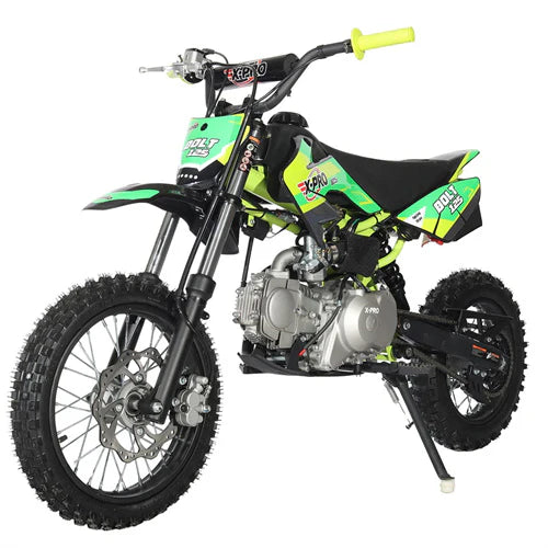 X-PRO Bolt 125cc Dirt Bike with Automatic Transmission, Electric Start, Big 14in/12in Tires!