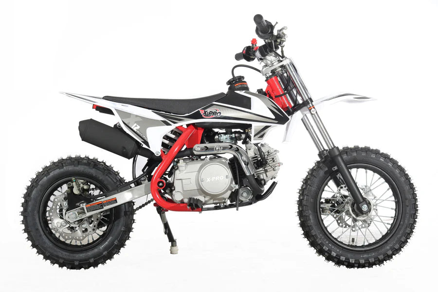 X-PRO X12 110cc Dirt Bike with Automatic Transmission, Electric Start, 12in/10in Wheels!