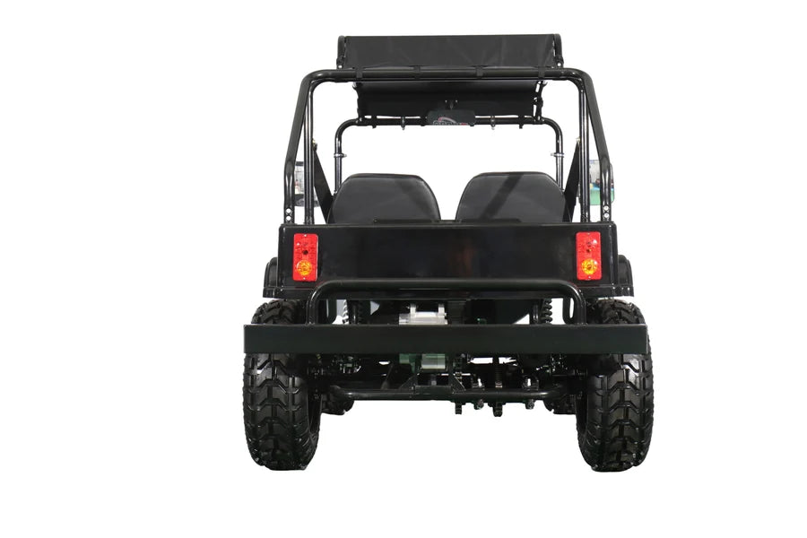 X-PRO Ridge 200 Jeep with CVT Transmission w/Reverse! with Windshield & Soft Top, 4-Wheel Disc Brakes, Big 20.5” Wheels!