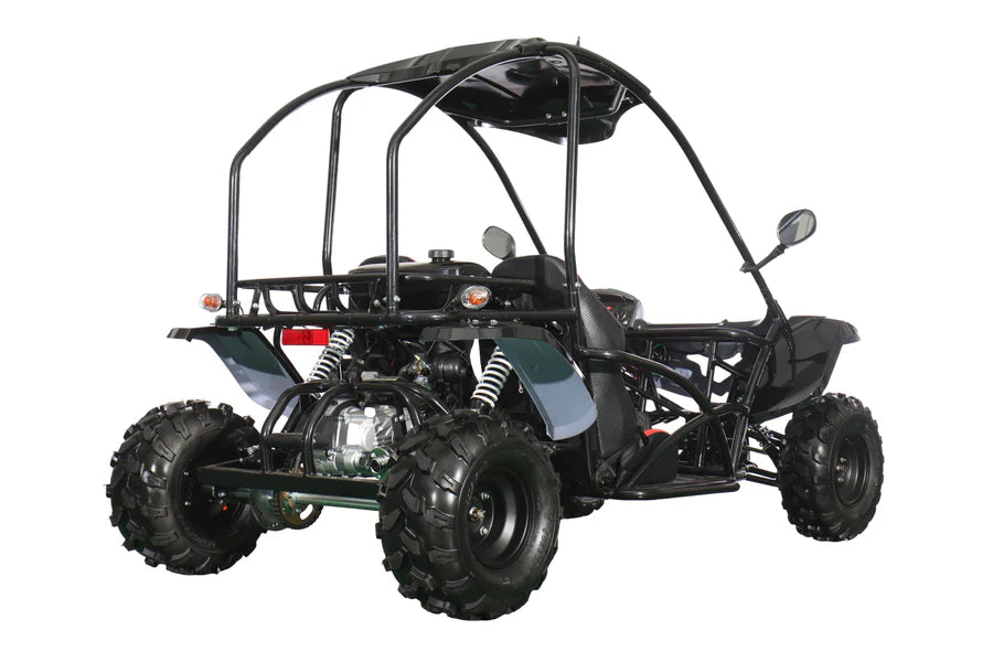 X-PRO Talon 125cc Go Kart with 3-Speed Semi-Automatic Transmission w/Reverse, LED Headlights, Big 18" Wheels! Hardtop Roof!