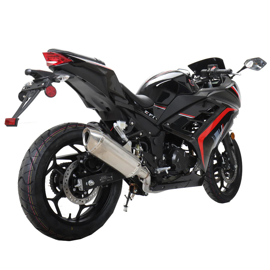 X-PRO Roaster 250 Electronic Fuel Injection Street Motorcycle with 6-Speed Manual Transmission, Electric Start! 17in Wheels! Assembled In Crate!