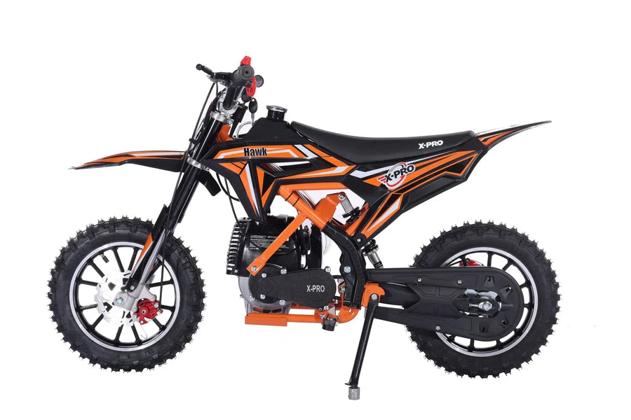 X-Pro Brand New Hawk 40cc Gas Power Mini Pit Dirt Bike, 4 Stroke engine, Pull Start, 10in Wheels
