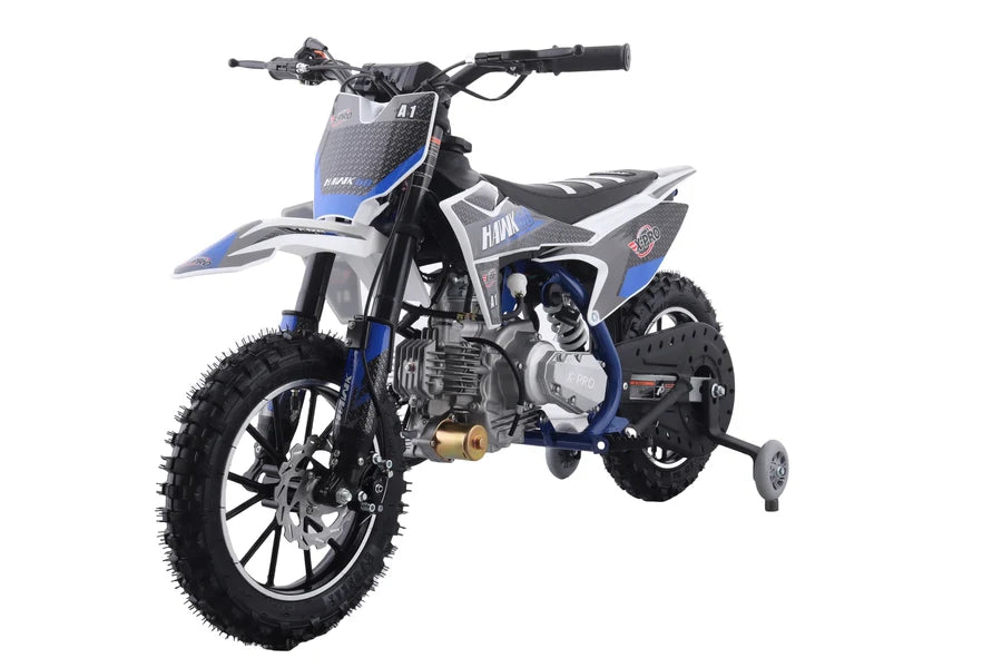 X-PRO Hawk 60 Dirt Bike with CVT Transmission, Electric start, Disc Brake! 10in Wheels! With Free Training Wheels!