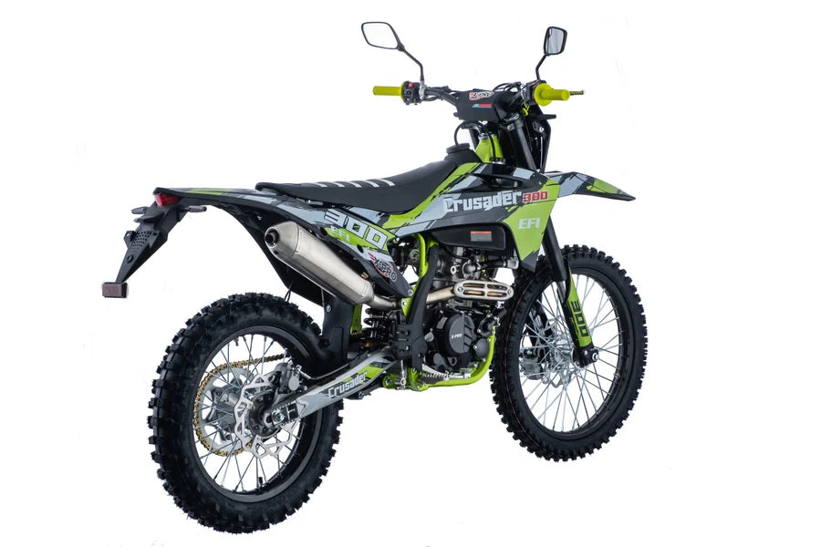 X-PRO Crusader 300 EFI Dirt Bike with 6-Speed Manual Transmission, Electric Start! Big 21"/18" Wheels!