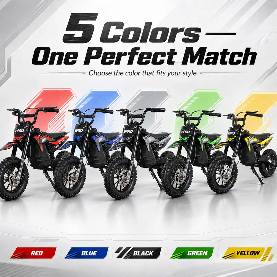 X-PRO Drax Lite 1200W 48V Electric Dirt Bike with Adjustable Speed!