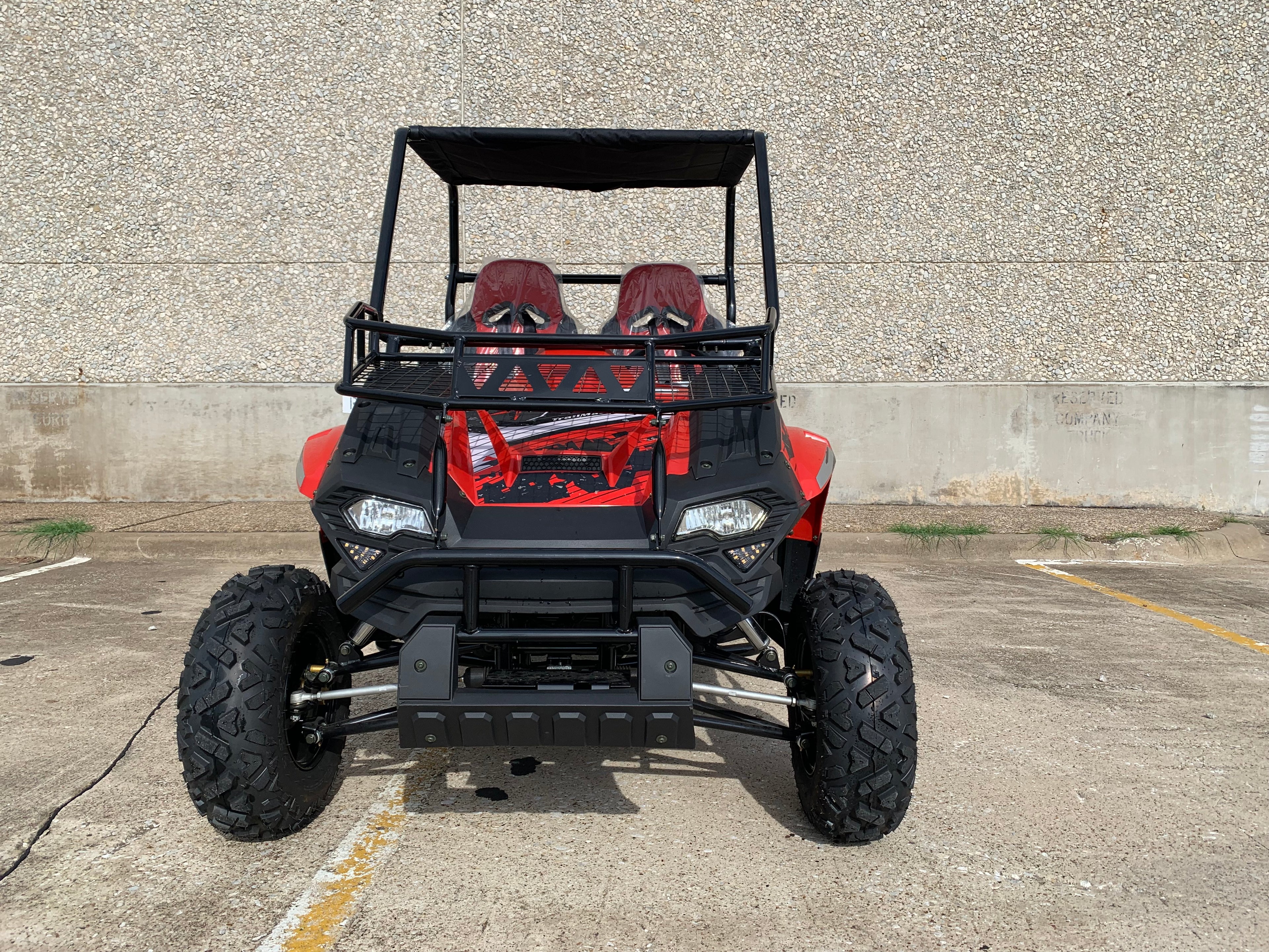 TrailMaster Challenger 200U UTV Side-by-Side, Front Cargo Rack, Rear Dump Bed