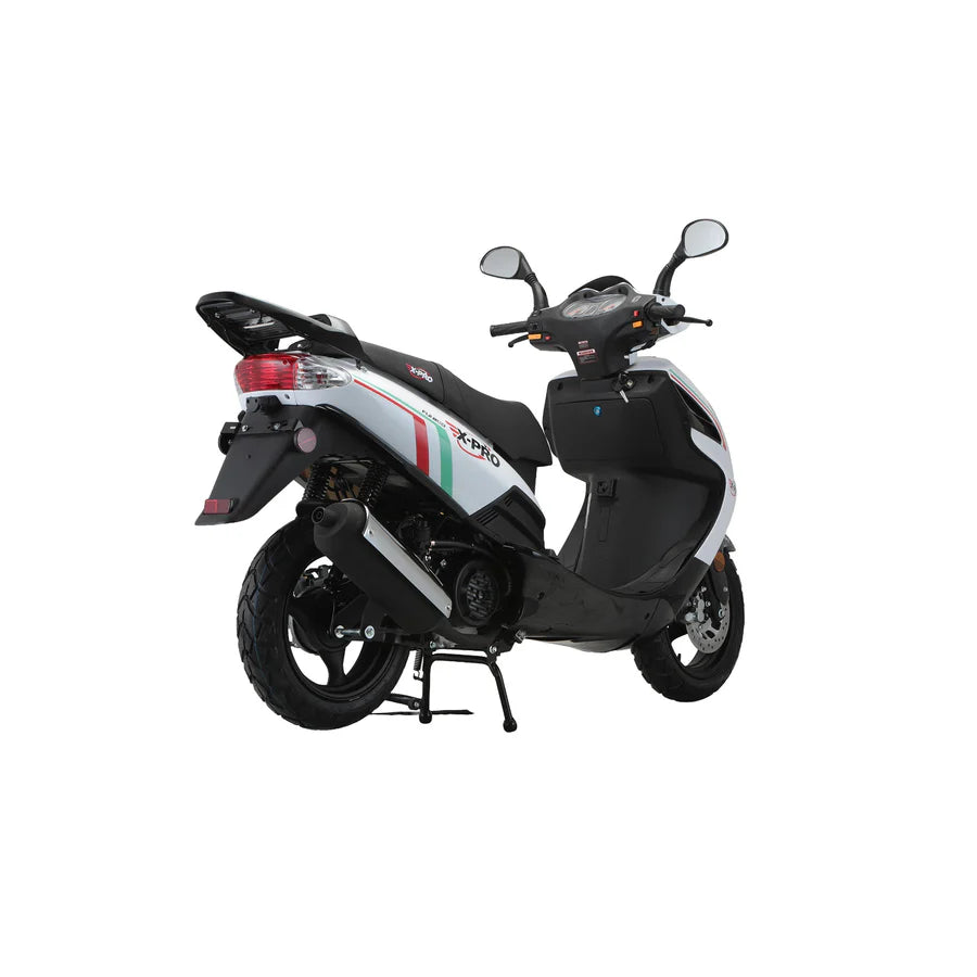X-PRO Fiji 200 Moped Scooter with 13" Aluminum Wheels! Electric/Kick Start!
