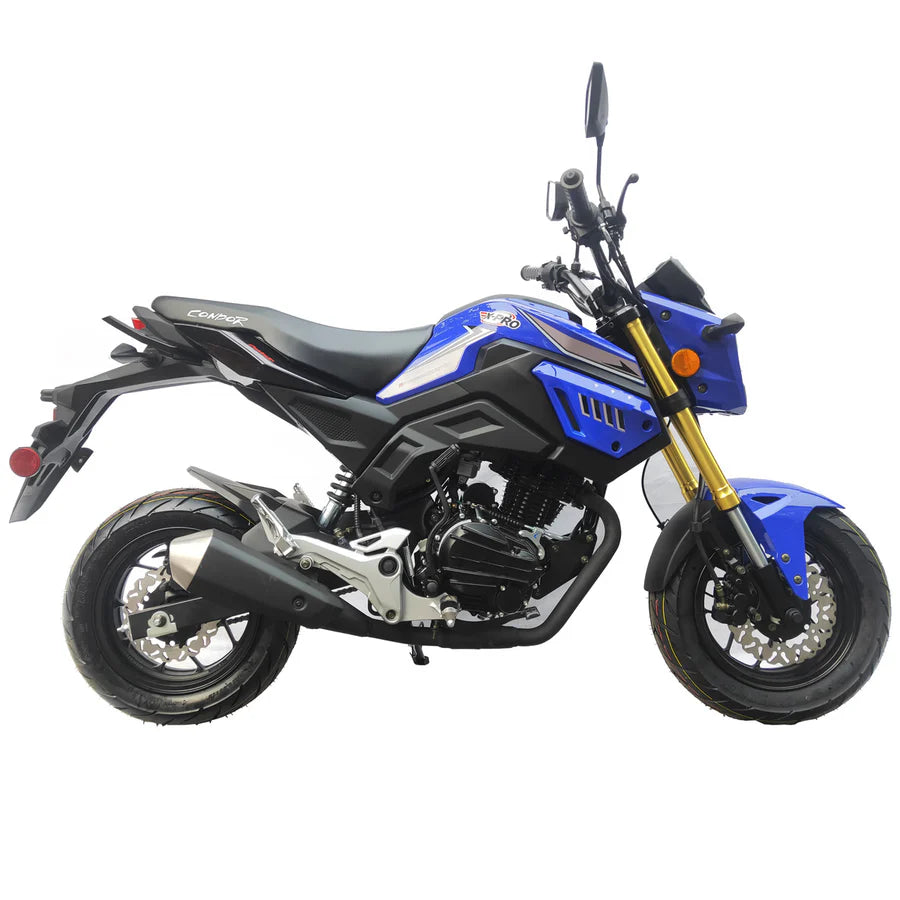 X-PRO Condor150cc Street Motorcycle with 5-Speed Manual Transmission, Electric/Kick Start! 12in Wheels!